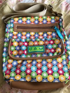 Bolso Bandolera LILY BLOOM Mujer Pequeño Ecológico Círculos Coloridos Punteados - Imagen 1 de 7