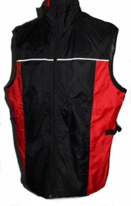 WESTE FUNKTIONSWESTE FREIZEIT ROT SCHWARZ RAD JACKE WINDJACKE 34/36 NEU - Bild 1 von 3
