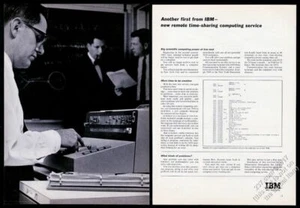 1965 IBM 7040 computer Quiktran math problem program photo vintage print ad - Picture 1 of 1