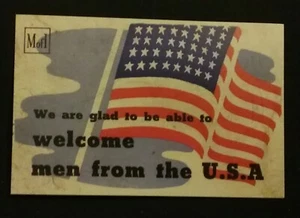 WW2 POSTCARD SIZE 2 SIDED WITH AMERICAN ARMED FORCES INVITE TO LORD MAYOR 1944** - Picture 1 of 4