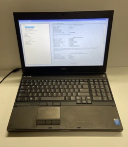 Dell Precision M4800 15.6" Laptop i7-4600M 2.9GHz 8GB RAM NO HDD/OS NO BATTERY - Picture 1 of 6