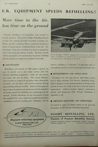 4/1951 PUB FLIGHT REFUELLING HIGH SPEED SYSTEM DE HAVILLAND COMET AIRLINER AD - Imagen 1 de 1