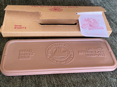 Longaberger Bread Basket Brick, In Box - Made in USA Cover