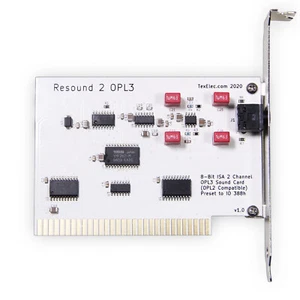 Resound 2 OPL3 – 8 Bit ISA Adlib Compatible Sound Card - by TexElec - Photo 1/3