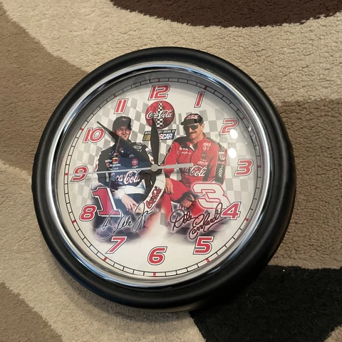 Nascar Dale Earnhardt Sr. and Dale JR. Coca Cola Clock Cover