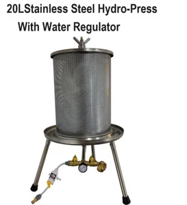 20L Stainless Steel Hydro-Press With Water Regulator for apple & Fruit press - Picture 1 of 12