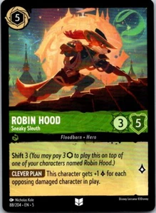 Disneys Lorcana Robin Hood - Sneaky Sleuth Shimmering Skies Free Shipping! - Picture 1 of 1