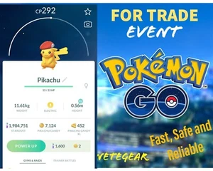 🔥🔥 Pokémon Go LUCAS HAT PIKACHU For TRADE || Non shiny🔥🔥 - Picture 1 of 4