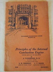 c1944 Intl Correspondence Schools Booklet Principles Internal COMBUSTION ENGINE - Picture 1 of 8