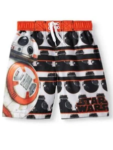 DISNEY STAR WARS Little Boys 4 Swim Trunks with BB-8 NWT - Picture 1 of 1