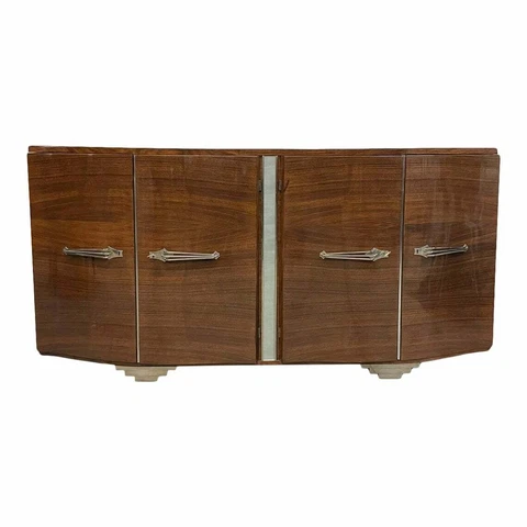 1940s French Art Deco Exotic Macassar Ebony Sideboard or Buffet Cover