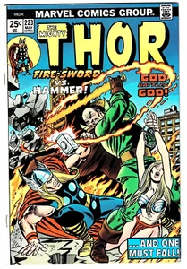 The Mighty Thor #223 FN - Copertina Gane Età del Bronzo 1974 Marvel HD Scan U-12 - Foto 1 di 2