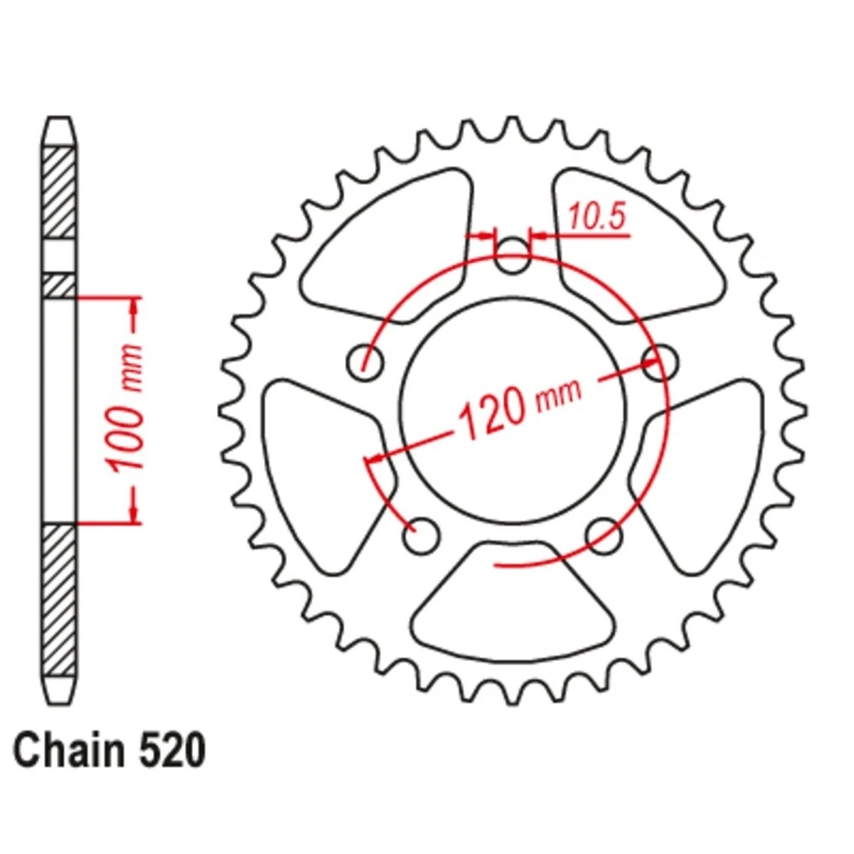 SuperSprox Rear Sprocket 44T for Aprilia 650 PEGASO STRADA 2005-2010 >520 Foto 1 de 1