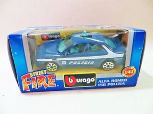 BURAGO 4198 'ALFA ROMEO 156 POLICÍA POLICIA' 1:43. VINTAGE. ORIGINAL.  SIN USAR, EN CAJA. - Imagen 1 de 5