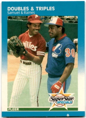 1987 Fleer Doubles Triples #642 Tim Raines Juan Samuel - Image 1 of 2