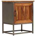 Bedside Cabinet Recycled Teak and Steel 40x30x50  R6B5