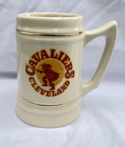 VTG Cleveland Cavaliers Cavs NBA basketball ceramic mug stein Old Logo USA Cover