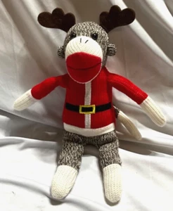 CALZINO NATALE Renna GALERIE Rosso BABBO NATALE Tuta ANIMALE PELUCHE Giocattolo Vacanze - Foto 1 di 3