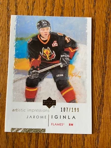 2002-03 Upper Deck Artistic Impressions Gold #13 Jarome Iginla /199 Flames HOF - Picture 1 of 2