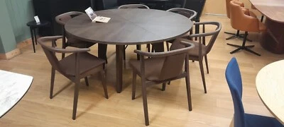 Skovby SM128EJ Dining Table & 6x SM820EMJ Dining Chairs in Mocha Oak Ex-Display - Image 1 of 2