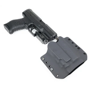 OWB Kydex Holster for Hanguns w/OLIGHT PL-MINI VALKYRIE - MATTE BLACK - Picture 1 of 4