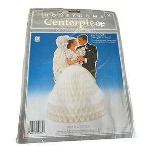 HoneyComb Bride and Groom Stand Up Wedding Centerpiece Table Top New In Package - Picture 1 of 8