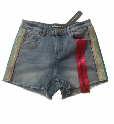 Pantalones Cortos Casa de Muñecas Junior’s Embellecidos Cintura Alta-Talla 5. Nuevo Foto 1 de 2