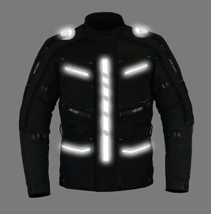 Giacca Moto Touring Jacket Uomo Cruiser Tessuto Impermeabile Protettore M Nero - Foto 1 di 8