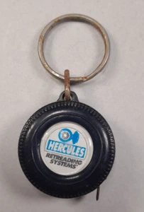 Hercules Retreading Systems Car Tire Retro Plastic Keychain with Measuring Tape - Picture 1 of 5