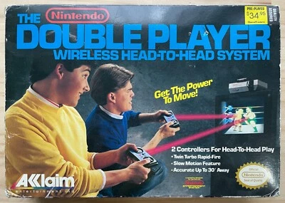 1989 Nintendo NES Acclaim Double Player Wireless Controllers Super Rare! - Image 1 of 4