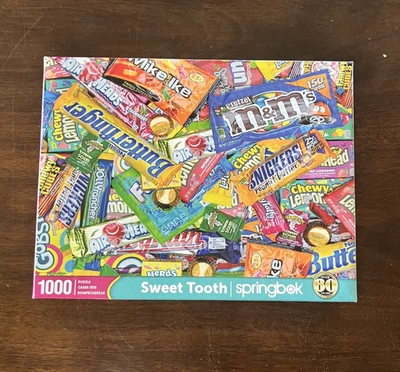 Puzzle 1000 Piece Sweet Tooth Puzzle Candy Themed Puzzle USA Made Craftsmanship - Image 1 of 3