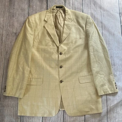 Blazer de Colección Lord West Lanificio Di Pray Pura Seda Para Hombre 46L Patrón a Cuadros Años 90 Foto 1 de 4