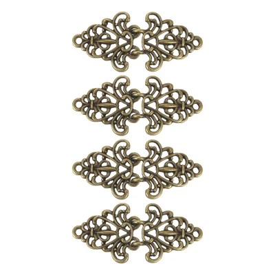 Umhangverschluss, 4 Paar zum Annähen geeignete Haken und Ösen, Umhangverschlüsse - Bild 1 von 4