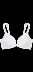Glamorise Women's White Wonderwire Front Close Bra #1245 Size 36C - Picture 1 of 5