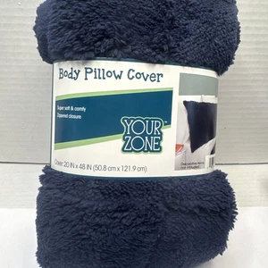 Your Zone 48" x 20" super soft and comfy, zippered closure, Blue pillow cover - Picture 1 of 3