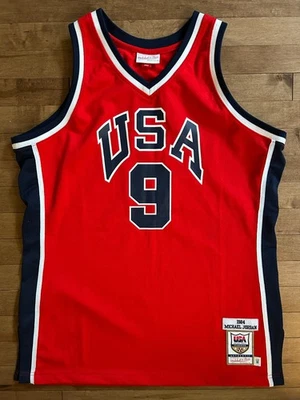 Camiseta deportiva olímpica Michael Jordan 44 L Mitchell & Ness auténtica 1984 equipo EE. UU. para hombre Foto 1 de 4