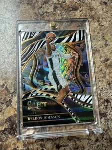 2023-24 Panini Select - Courtside Keldon Johnson #261 Zebra Prizm - Foto 1 di 1