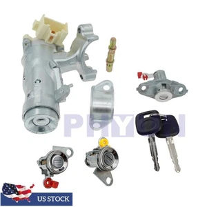 Complete Door Lock Ignition Switch Kit w/ Keys For Toyota Corolla 69052-12340 US - Picture 1 of 7