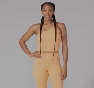 Tavi Seersucker One-Shoulder-Sport-BH Mandarine-Struktur Größe Small UVP 70 $ - Bild 1 von 5