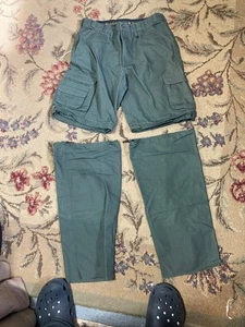 BSA Boy Scouts of America Green Olive Youth Small Convertible Pants Switchbacks - Picture 1 of 6