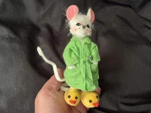 Annalee Dolls 2017 Rise & Shine 6” Morning Mouse In Duck Slippers Spring Times - Picture 1 of 8