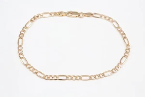 Figaroarmband in 585/14kt Gelbgold, Gewicht 2,1g, Länge 21cm, A49. 58380 - Bild 1 von 2