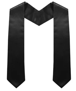 Unisex Adult Plain Graduation Stole Sash for Academic Commencements 60" Long - Picture 1 of 7