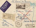 LETTRE PAR AVION 1ere LIAISON AIR PROVENCE ALLAUCH POUR DJIBOUTI RECOMMANDE 1949
