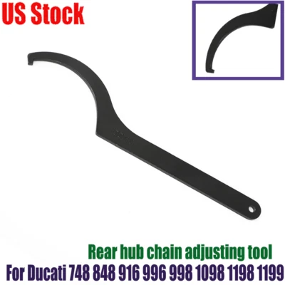 For Ducati 748 848 916 996 998 1098 1198 1199 Rear Hub Chain Adjusting Tool US - Image 1 of 4