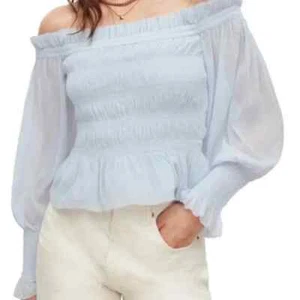 NWT AllSaints Laura Off-the-shoulder Top Size 2 $218 - Picture 1 of 8