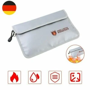 Feuersichere feuerfest Dokumententasche Geldkassette Feuerfeste Wasserdicht DE - Bild 1 von 11