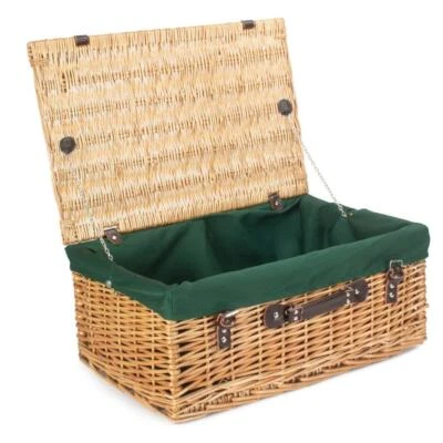 55cm Buff Empty Picnic Basket Unlined - Image 1 of 4