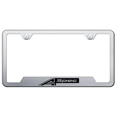 Marco de matrícula recortado con logotipo grabado láser Acura A-Spec Foto 1 de 3