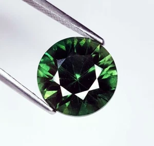 Gemas redondas de turmalina verde natural de 10 mm con certificación de turmalina verde - Imagen 1 de 11